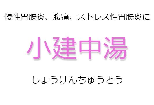 漢方.com
      慢性胃腸炎、腹痛、体力が低下した人に【小建中湯】しょうけんちゅうとう
    コメント