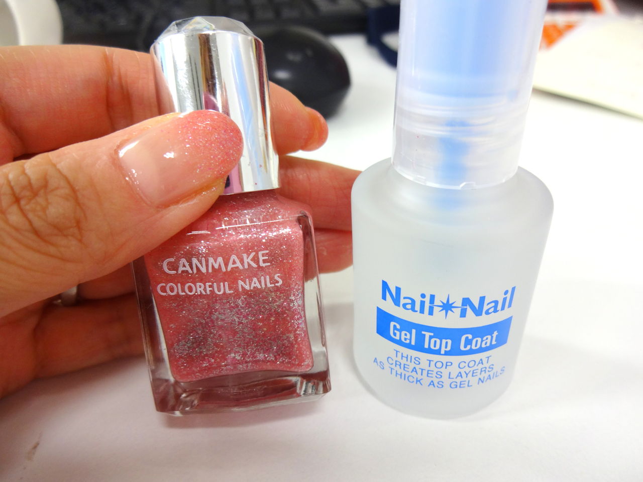 時短セルフネイル ピンクラメグラデーションネイル 花音 詩音 の ぽこあぽこどろっぷ