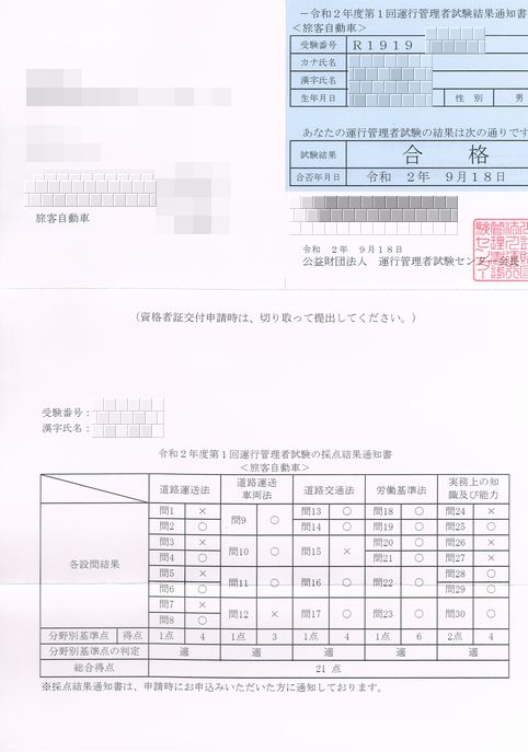 運行管理者 旅客 結果通知 過剰居安思危 資格マニア