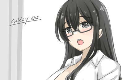【艦これ】「ほら、ココ！」裸Yシャツの大淀から膝枕に誘われた　他