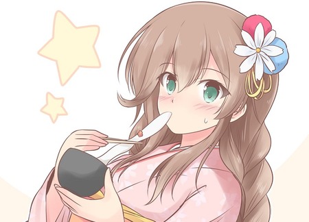 【艦これ】「食べ過ぎに注意!?」 お雑煮を食べる晴れ着な能代　他