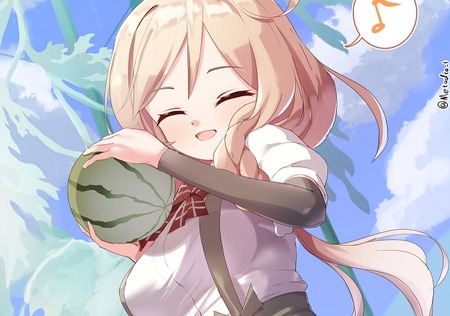【艦これ】お庭の小玉スイカがしっかり実っているのを見て嬉しくなっちゃう峯雲ちゃんです　他