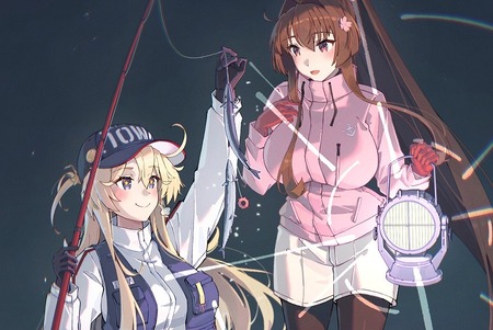 【艦これ】夜釣り中のアイオワと大和　他