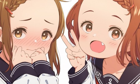【艦これ】おでこ雷電。 電は「あまり見られると恥ずかしいのです」って感じだけど、雷は「もーっとおでこにチューしていいのよ！」くらい言ってくれそう。　他