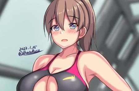 【艦これ】例のプールとえっち過ぎる穴開き水着のイントレピッド先生　他