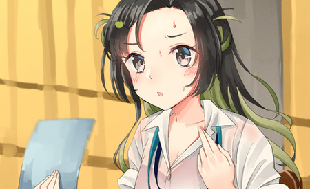【艦これ】「あーつーいー」 あまりの暑さに胸元を開けて下敷きで扇いじゃう巻波ちゃん　他