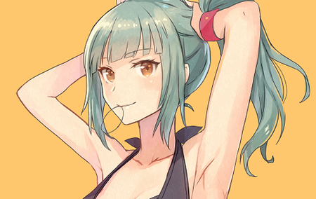 【艦これ】髪結い中の水着夕張　他