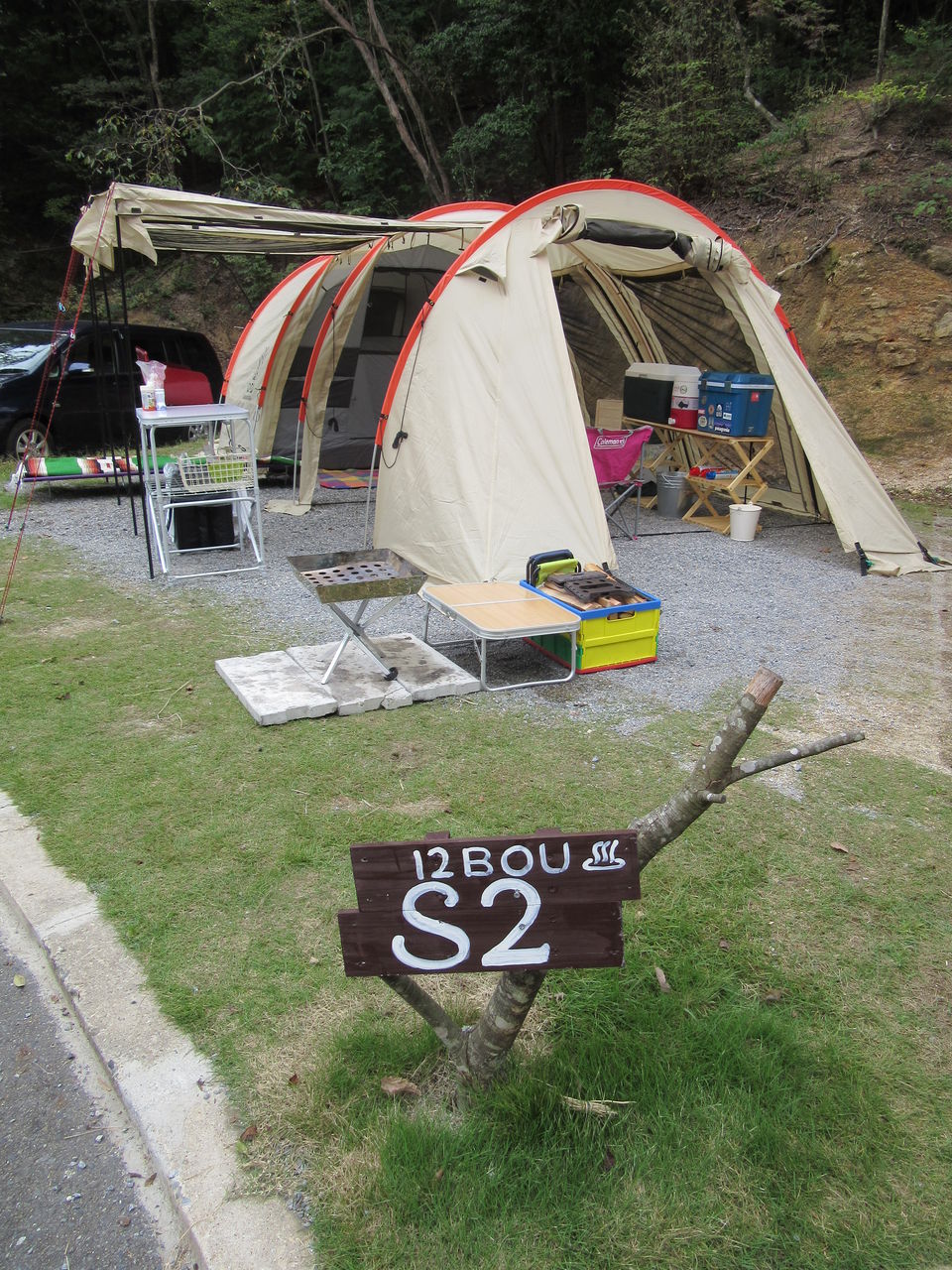 十二坊温泉ゆららオートキャンプ場 １２bou １日目 kansaicamper 陽はまたのぼる