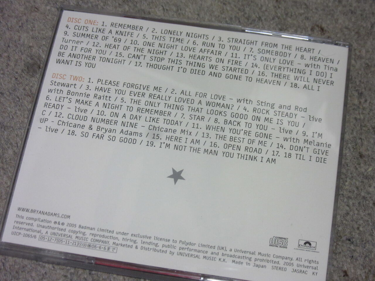 ハード ロックじゃないけど Bryan Adamsのベスト盤 Anthology 2005年 鋼鉄海航海日誌 Hm Hrな日々 ハード ロックじゃないけど Bryan Adamsのベスト盤 Anthology 2005年 鋼鉄海航海日誌 Hm Hrな日々