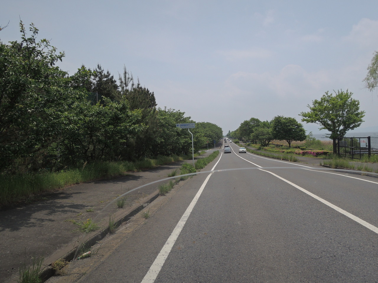 カフェカブ京都 大津湖岸なぎさ公園 市民プラザへの道 湖岸道路編 あさぼらけ カフェカブ京都 大津湖岸なぎさ公園 市民プラザへの道 湖岸道路編 あさぼらけ