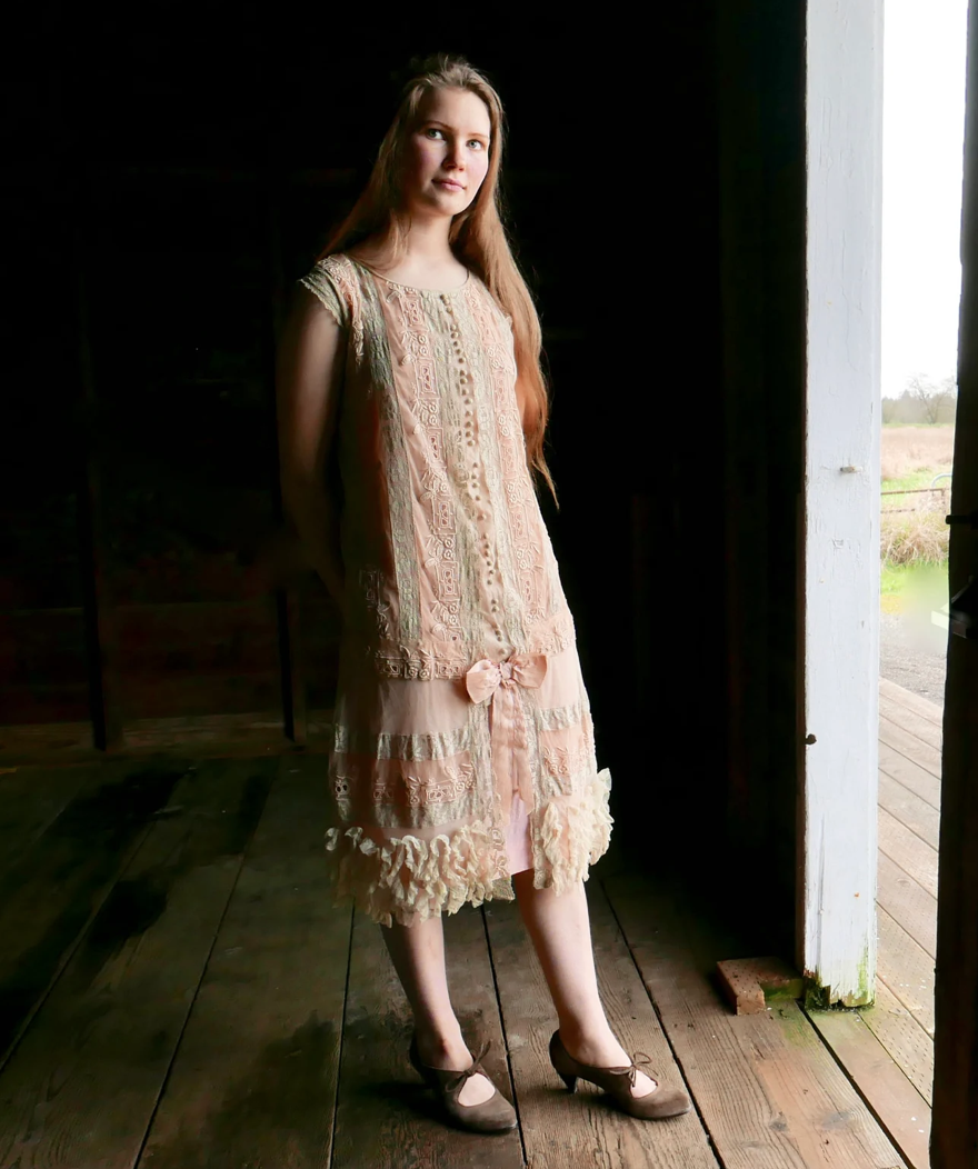 b様専用エドワーディアン アンティーク シルクドレス - 通販