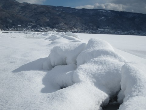 信州 諏訪湖御神渡り