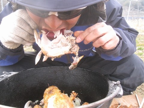 信州 長野県 生坂村 ダッチオーブン ローストチキン