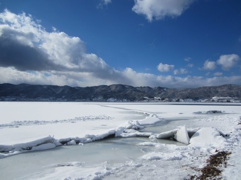 信州 諏訪湖御神渡り