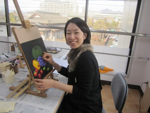 信州 長野県 須坂 チョークアート 花々堂