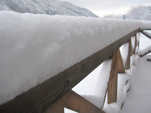 信州 長野県 生坂村 雪景色