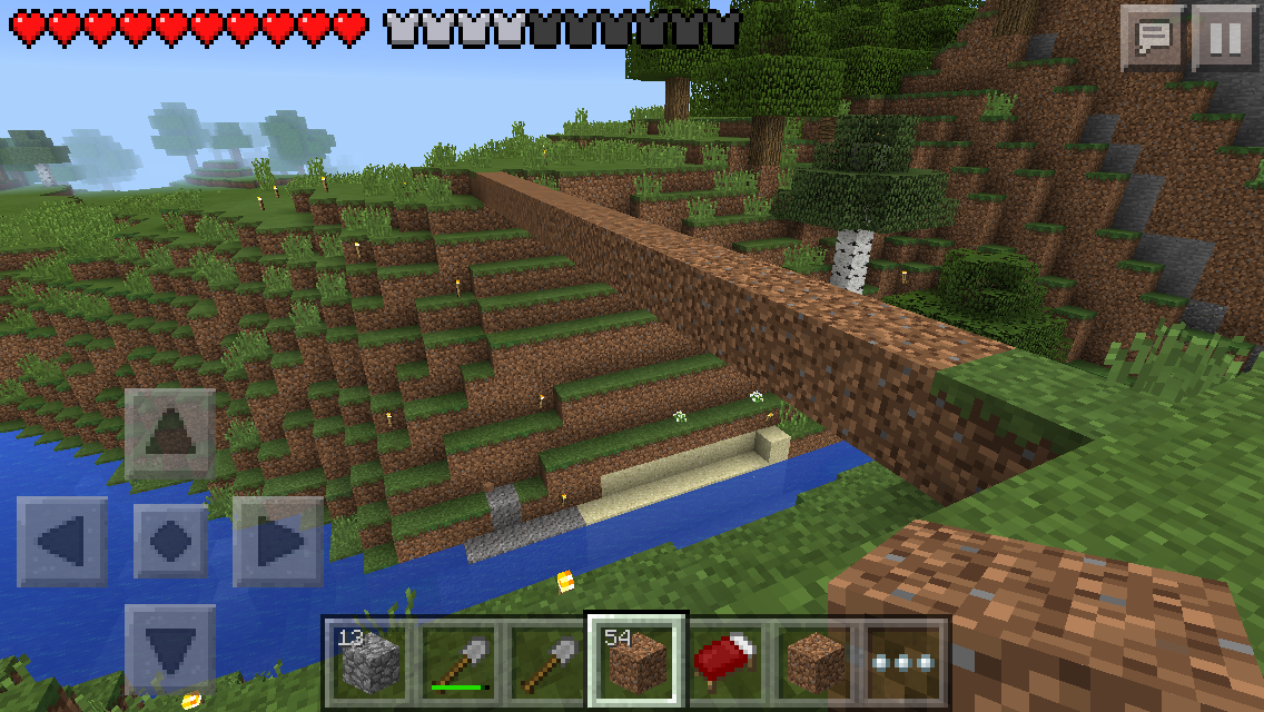 中央地域と東地域をつなぐ橋を作る マインクラフトpeでエンジョイ生活