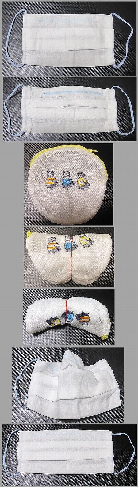 手縫い不織布マスクを洗濯してみた