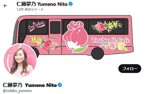 仁藤夢乃Twitter画像