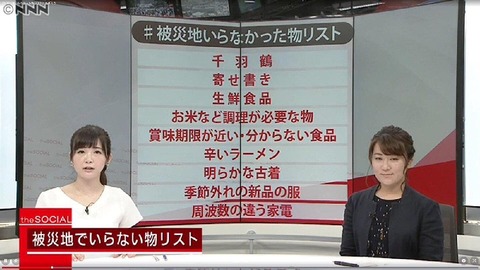 被災地要らなかったものリスト