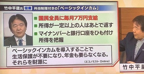 ベーシックインカム言い出すバカ