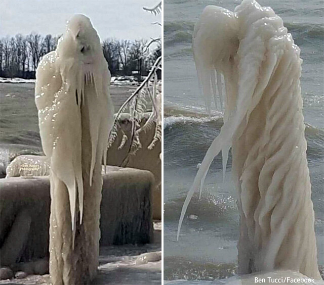 凍てつくほど怖い。自然が作り上げた死神の氷像にびっくり！