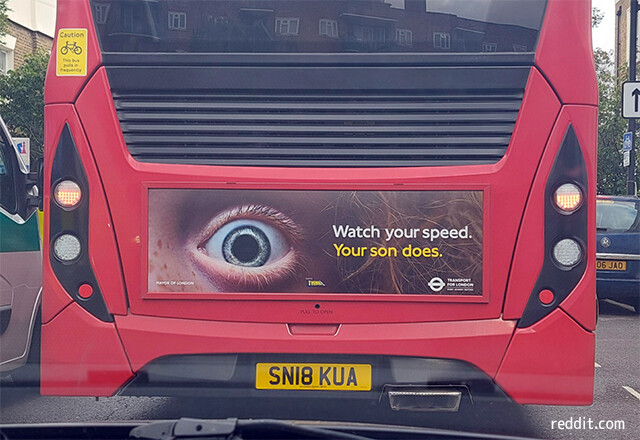 何この目？イギリスのバスに掲載されたロンドン交通局の広告が物議を醸す