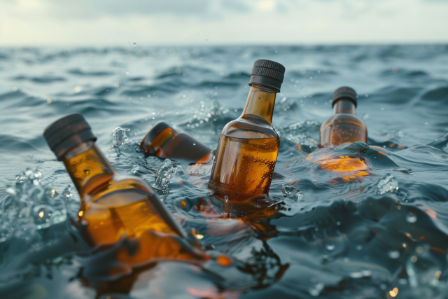 お酒だと思ったらヤバかった。海上を漂っていたボトルの中身を飲んだ漁師らが死亡
