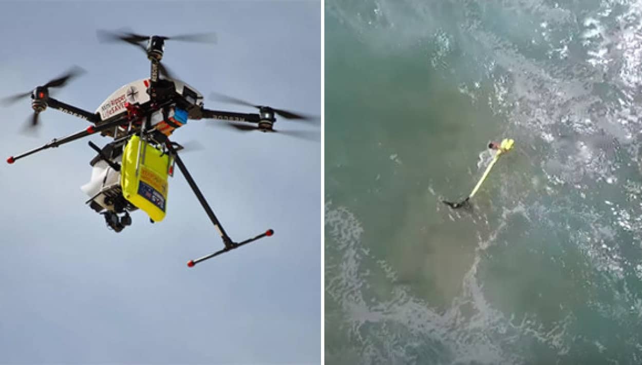 ドローンがグッジョブ 溺れた人に浮輪を運び無事救出に成功 オーストラリア カラパイア ドローンがグッジョブ 溺れた人に浮輪を運び無事救出に成功 オーストラリア カラパイア