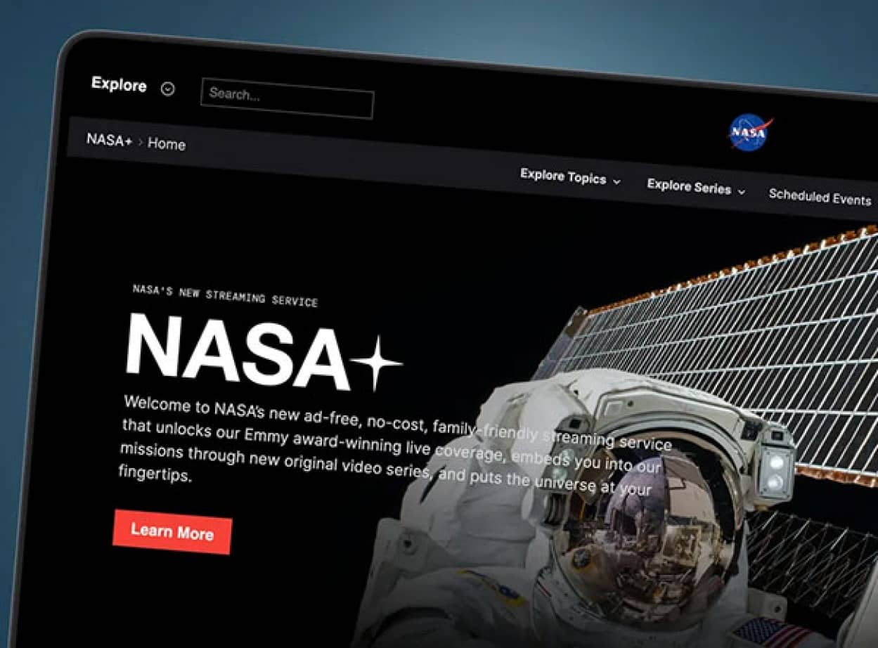 NASAがストリーミングサービスサイトを開始