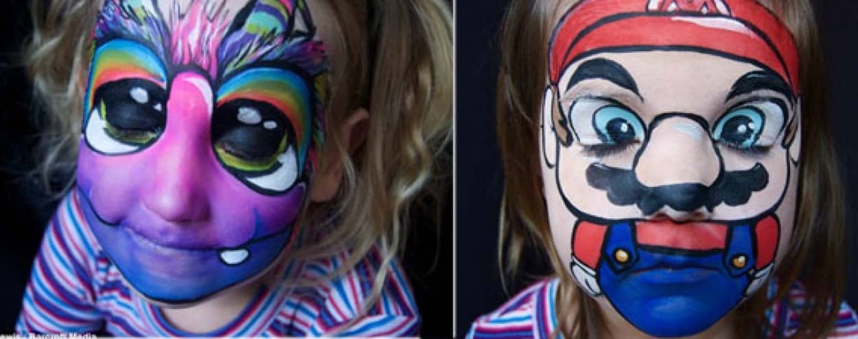 子どもの顔が別ものに大変貌 脅威のフェイスペイント カラパイア 子どもの顔が別ものに大変貌 脅威のフェイスペイント カラパイア