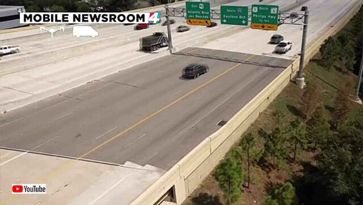 アメリカの高速道路に突如現れた黄色い線でドライバーパニック
