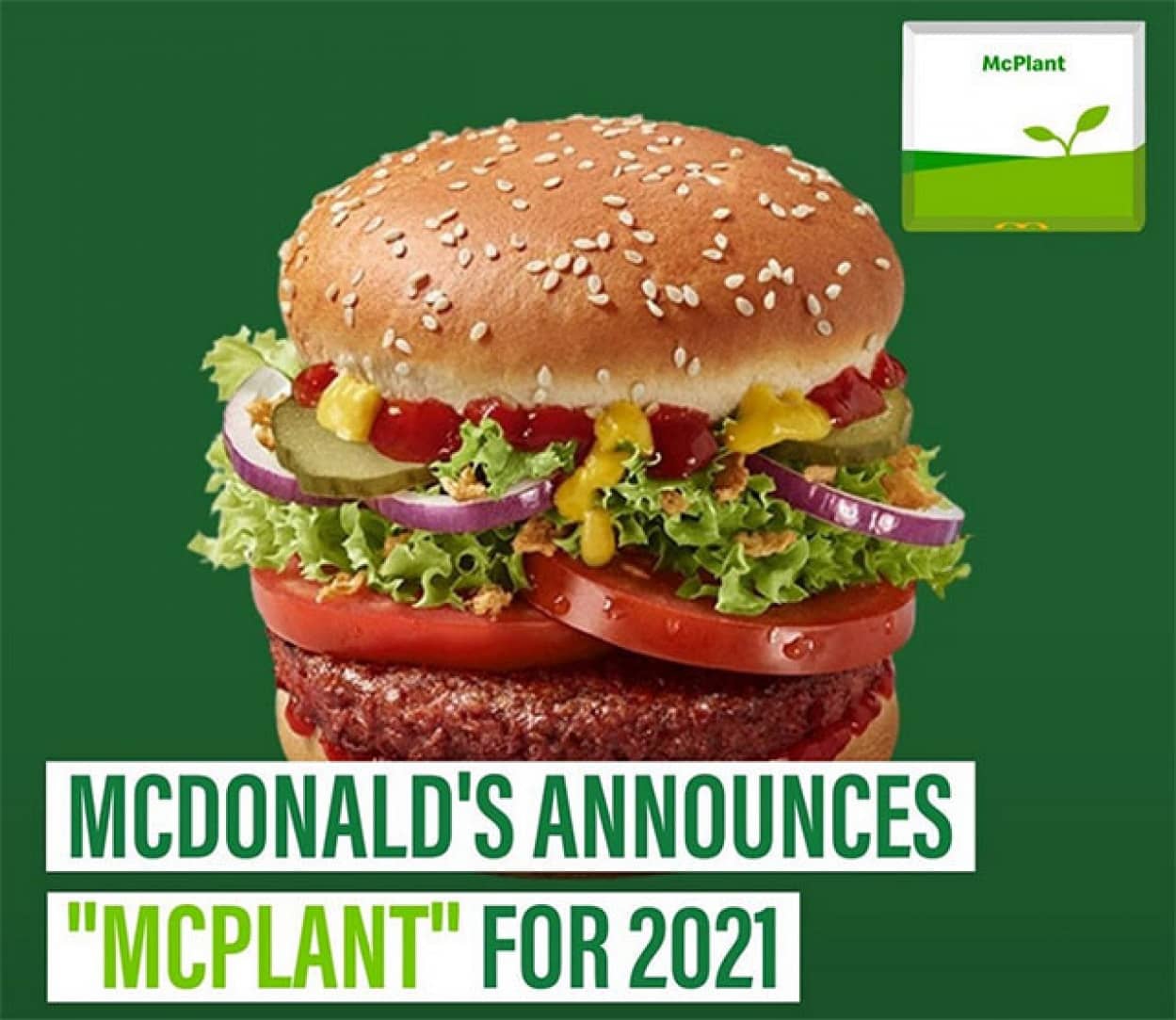 マクドナルドが植物代替肉のハンバーガーを来年販売予定