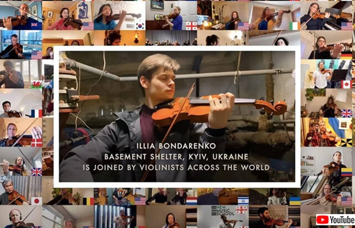 世界中のバイオリニストたちがウクライナを支援