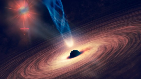 ブラックホールから脱出を試みた光がブーメランのように引き戻される現象が観測される