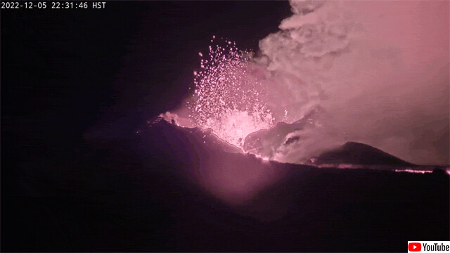 世界最大の活火山「マウナロア火山」が38年ぶりに目覚める。噴火のライブ映像が24時間配信中
