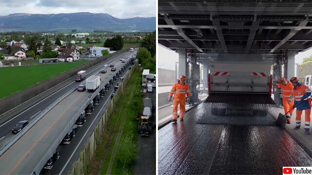 交通を止めずに道路を舗装する画期的な方法が開発される