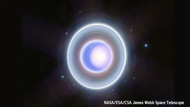 天王星の鮮明な環をジェイムズ・ウェッブ宇宙望遠鏡が撮影