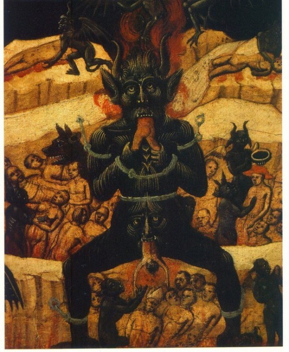 口から人ぶら下げるのが流行りだったらしい 中世に描かれた悪魔絵図 カラパイア