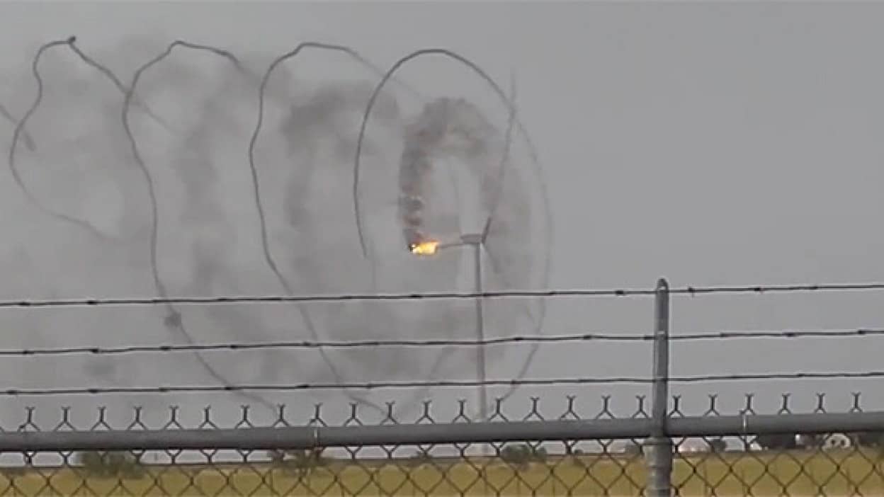 落雷した風車