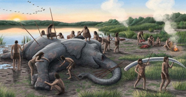 ネアンデルタール人は現在よりも2倍も大きなゾウを集団で狩っていた