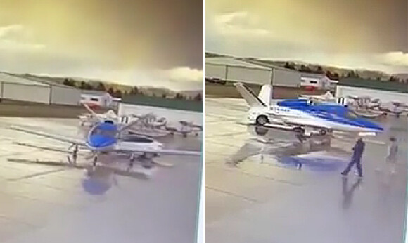 無人のテスラ車が空港に召喚されジェット機に衝突するというミステリー