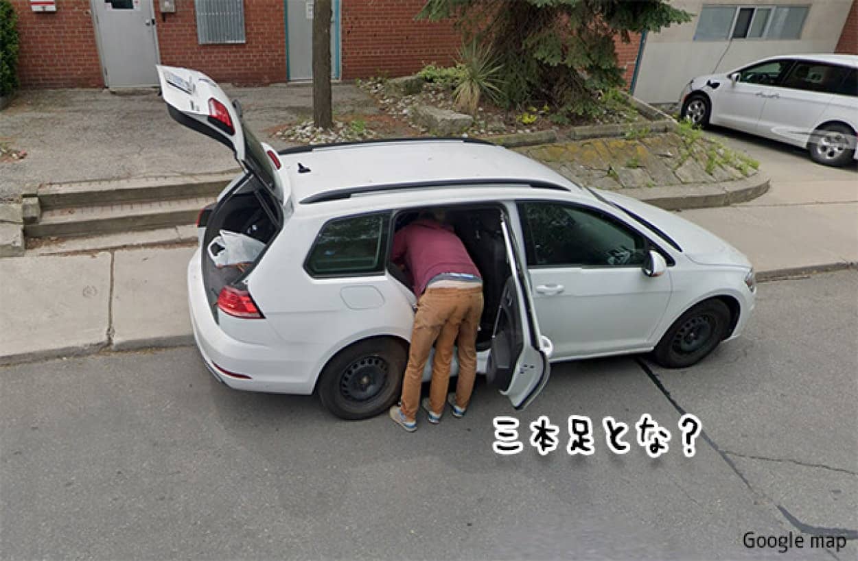 Google mapで見かけた奇妙な光景