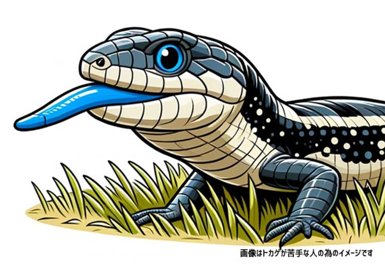 アオジタトカゲの青い舌がすごい!