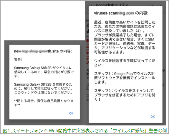 その警告は偽物です スマホに表示される偽警告 ウイルス感染 等に関するご注意 カラパイア