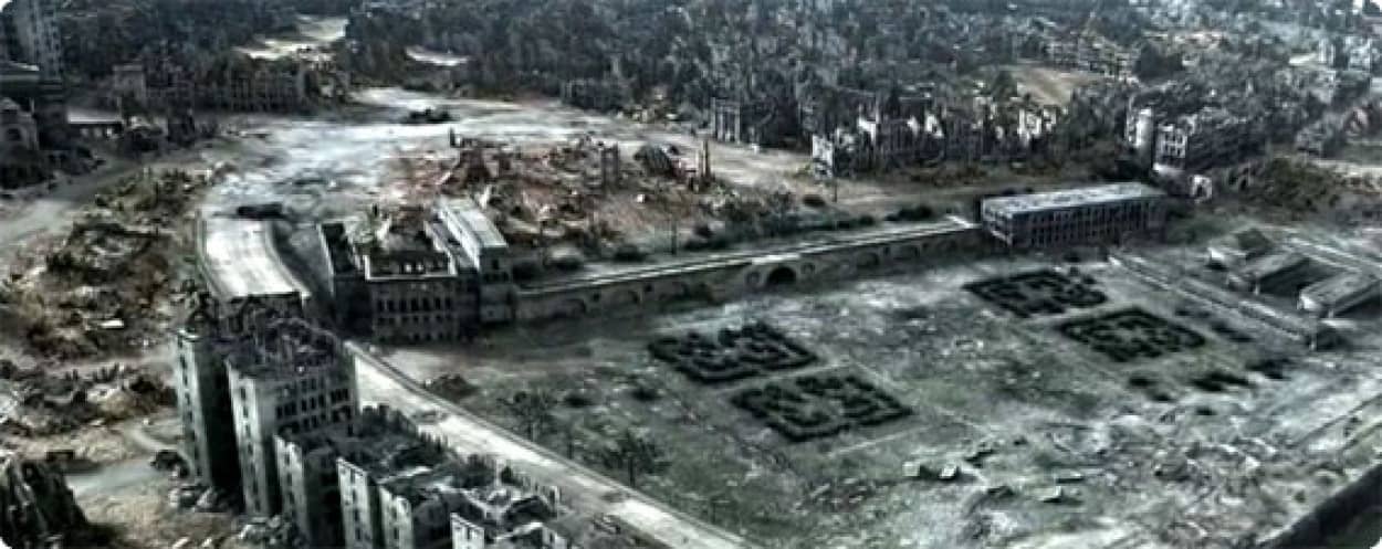 戦火で荒廃し廃墟となった 第二次世界大戦直後のワルシャワの町並みを完全再現したcg映像 カラパイア