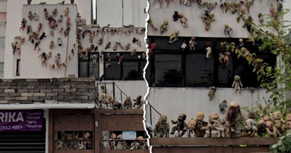 Googleマップに写っていた不気味な人形で覆われた建物の正体は？（メキシコ）