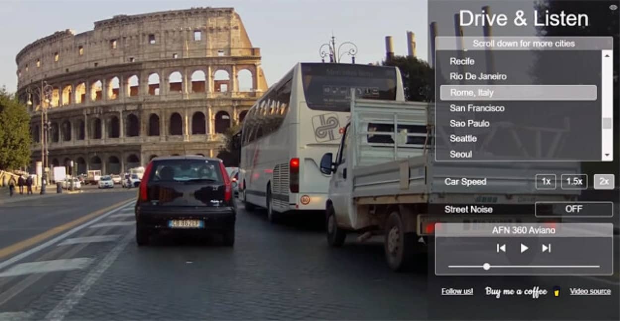 ローカルラジオを聞きながら世界各国の都市をドライブした気分になれる動画サイト