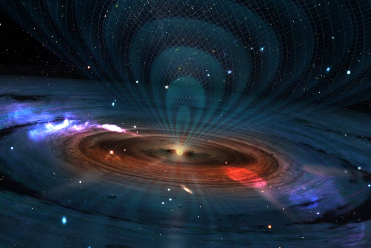 ブラックホールの周囲にある降着円盤を実験室で再現