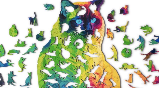猫ずくしな猫型ジグソーパズル